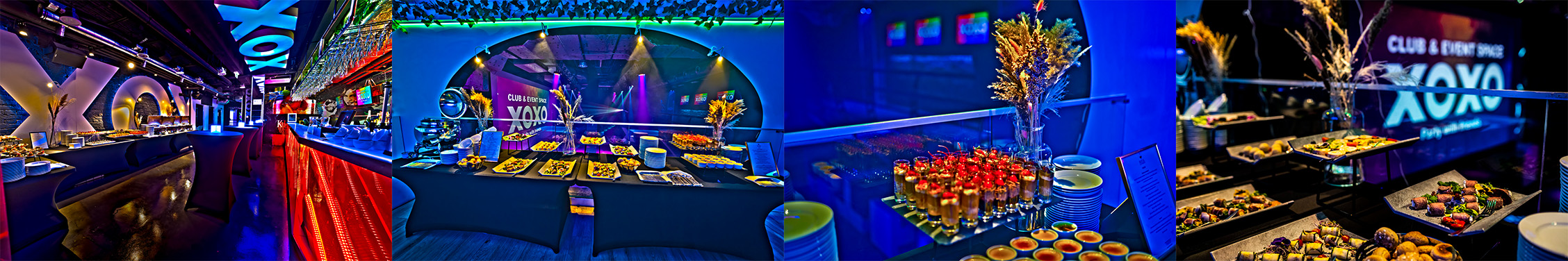 Dekoracje i oświetlenie na bankiety firmowe w klubie XOXO Party 